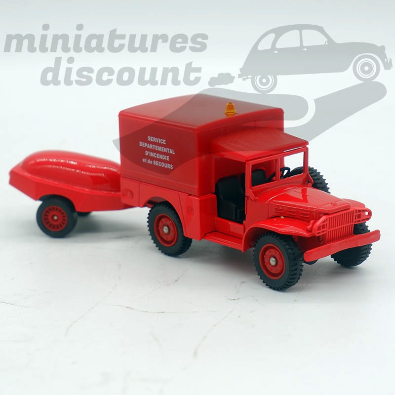 Pompiers, Dodge 4x4 (Baché) Pompiers - Solido - 1/50ème sous blister