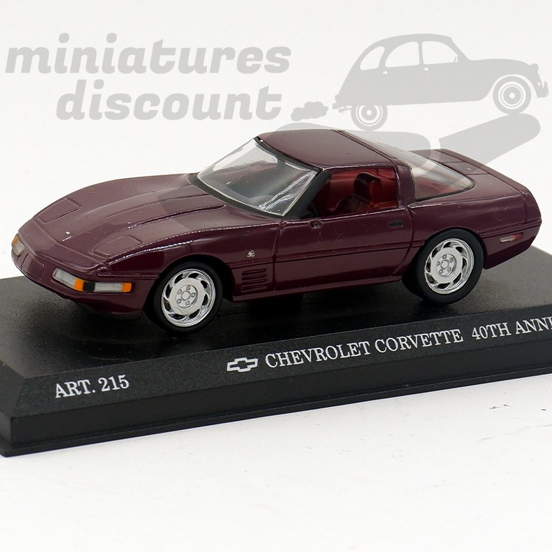 CHEVROLET CORVETTE 40ÈME ANNIVERSAIRE MINICHAMPS (ROUGE FONCÉ) - MINICHAMPS - 1/43ème en boite