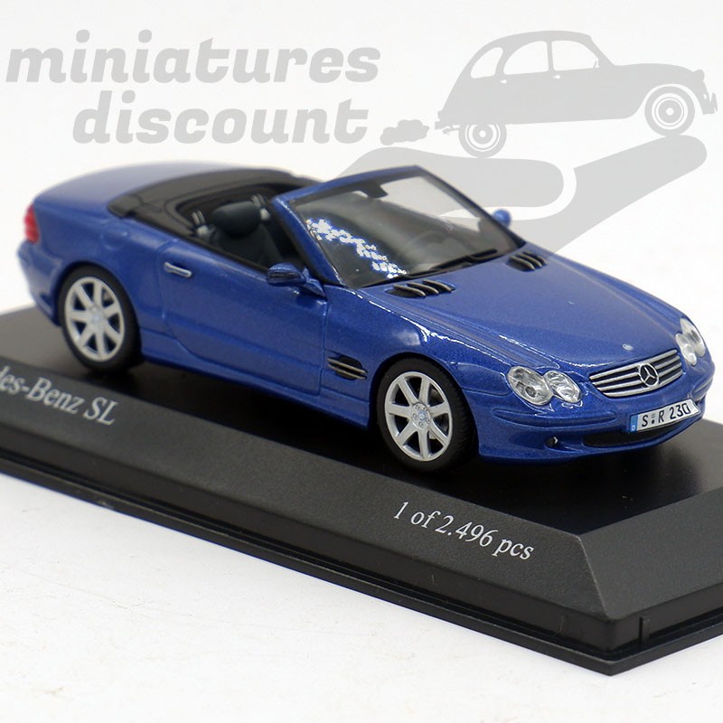 MERCEDES BENZ SL (BLEU) - MINICHAMPS - 1/43ème en boite