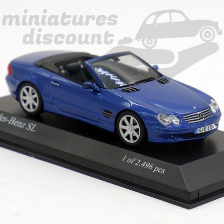 MERCEDES BENZ SL (BLEU) - MINICHAMPS - 1/43ème en boite