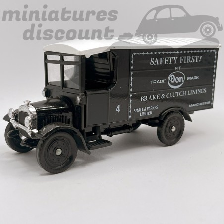 THORNYCROFT BOX VAN "SAFETY FIRST" (NOIR) - CORGI - 1/43ème en boite