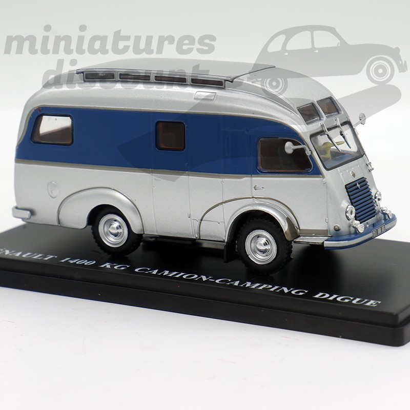 CAMPING CAR RENAULT 1400KG CAMION CAMPING DIGUE (GRIS) - 1/43ème sous blister