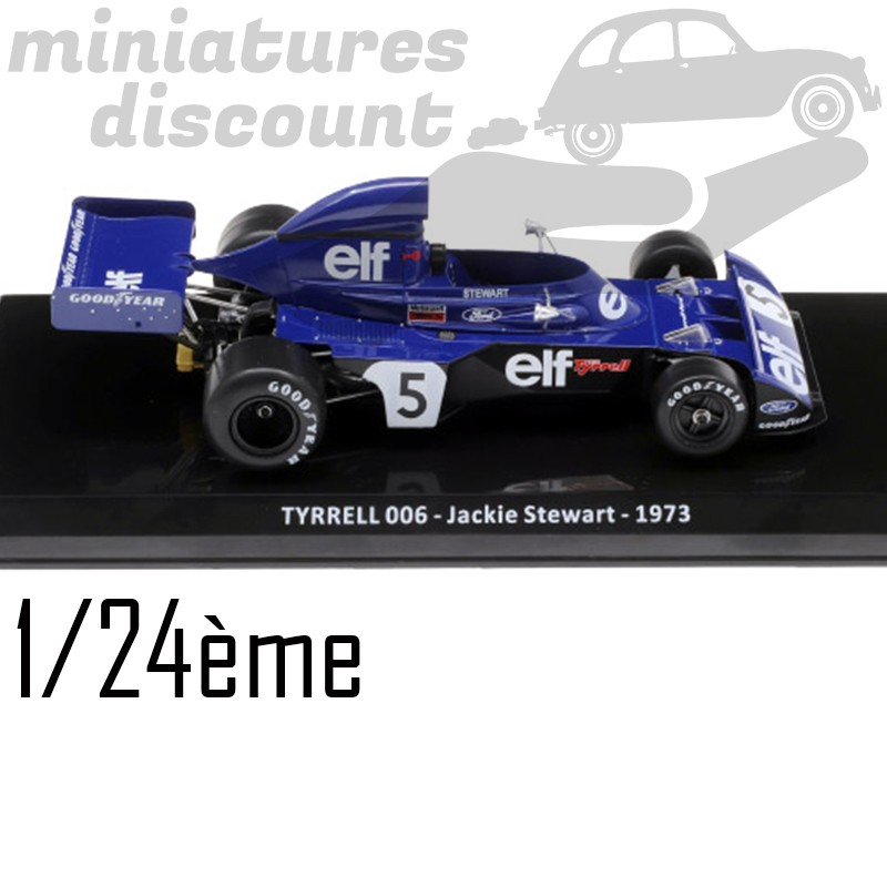 Tyrrell 006 - Jackie Stewart en 1973 - Formule 1 - 1/24eme sous blister avec revue