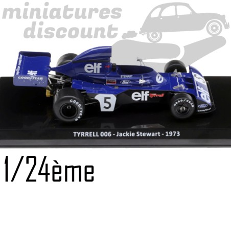 Tyrrell 006 - Jackie Stewart en 1973 - Formule 1 - 1/24eme sous blister avec revue