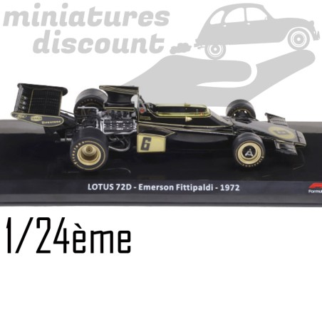 Lotus 72D Emerson Fittipaldi de 1972 - Formule 1 - 1/24eme sous blister avec revue