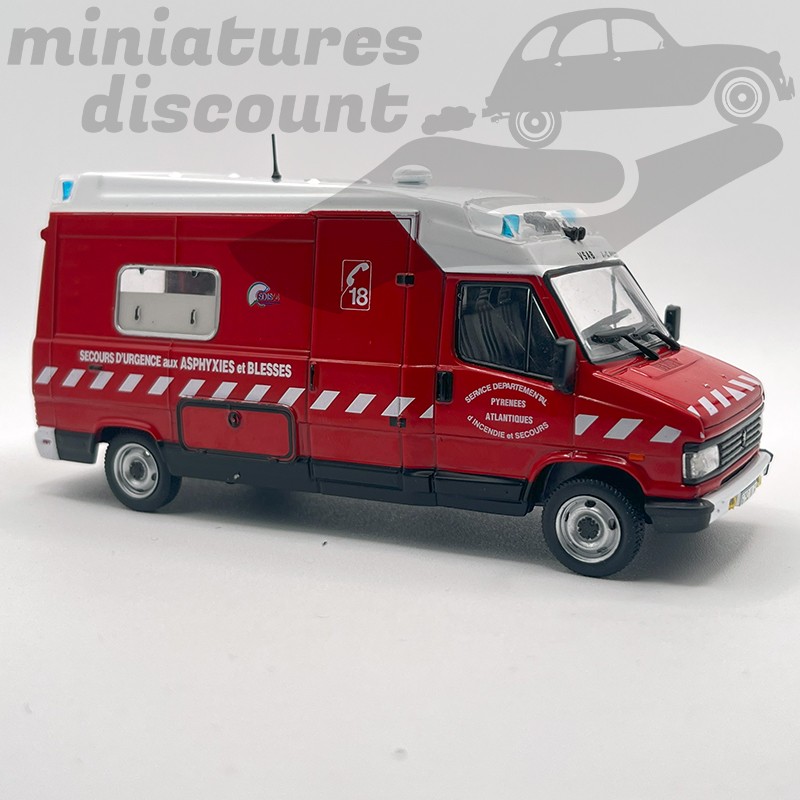 PEUGEOT J5 POMPIERS (ROUGE) - 1/43ème sous blister