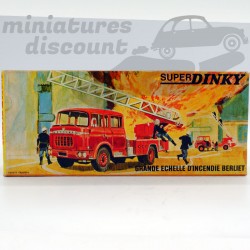 MINIATURE BERLIET GRANDE ÉCHELLE INCENDIE DINKY TOYS AVEC BOÎTE D’ORIGINE (ROUGE) - DINKY TOYS - 1/43ème en boite