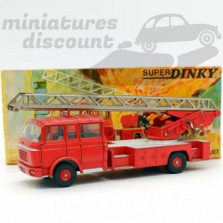MINIATURE BERLIET GRANDE ÉCHELLE INCENDIE DINKY TOYS AVEC BOÎTE D’ORIGINE (ROUGE) - DINKY TOYS - 1/43ème en boite