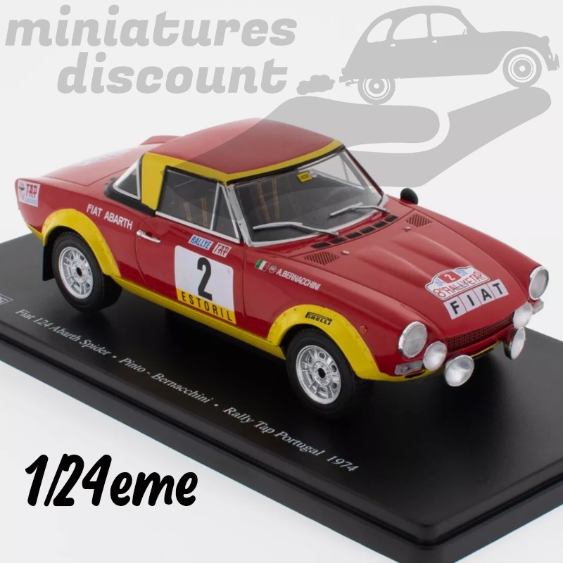 Fiat 124 Abarth Spider - Rallye du Portugal 1974 - R.Pinto & A. Bernacchini  - 1/24ème en blister