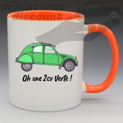 Mug "Oh une 2cv verte !" - Citroen 2cv - Mug Céramique 350ml