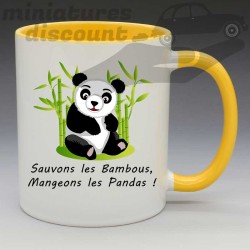 Sauvons les bambous, mangeons les Pandas ! - Mug Céramique 350ml