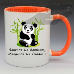 Sauvons les bambous, mangeons les Pandas ! - Mug Céramique 350ml