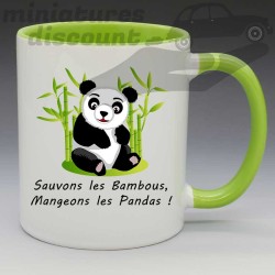 Sauvons les bambous, mangeons les Pandas ! - Mug Céramique 350ml
