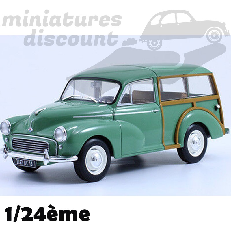 MORRIS MINOR 1000 TRAVELLER DE 1958 (VERT) - 1/24ème sous blister