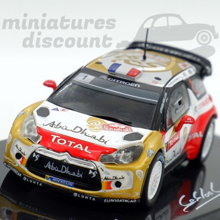 Citroen DS3 WRC - Rallye Monte Carlo 2013 - Sébastien Loeb - 1/43ème en boite