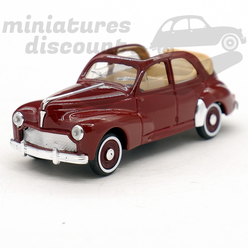 PEUGEOT 203 DÉCOUVRABLE (ROUGE FONCÉ) - SOLIDO - 1/43ème sans emballage