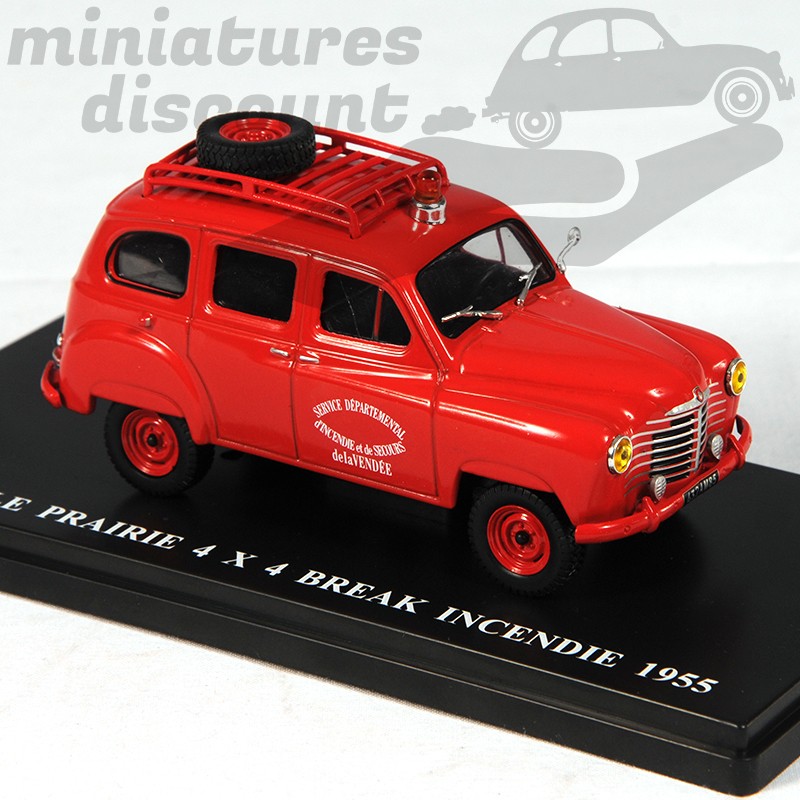 RENAULT COLORALE PRAIRIE 4X4 BREAK INCENDIE DE 1955 (ROUGE) - 1/43ème en boite