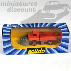 SIMCA UNIC MARMON CHASSE NEIGE DE 1987 (ORANGE) - SOLIDO - 1/50ème en boite