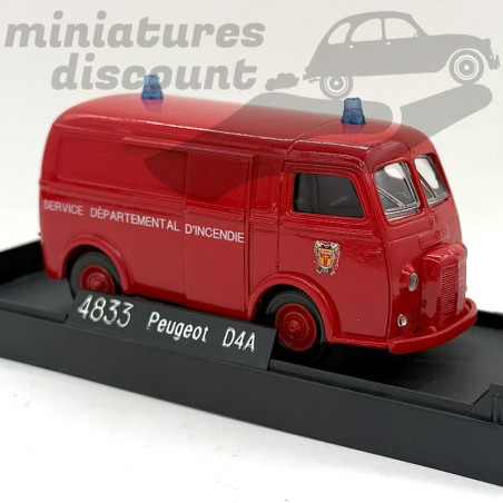 Peugeot D4A Pompier - Solido - 1/43ème en boite