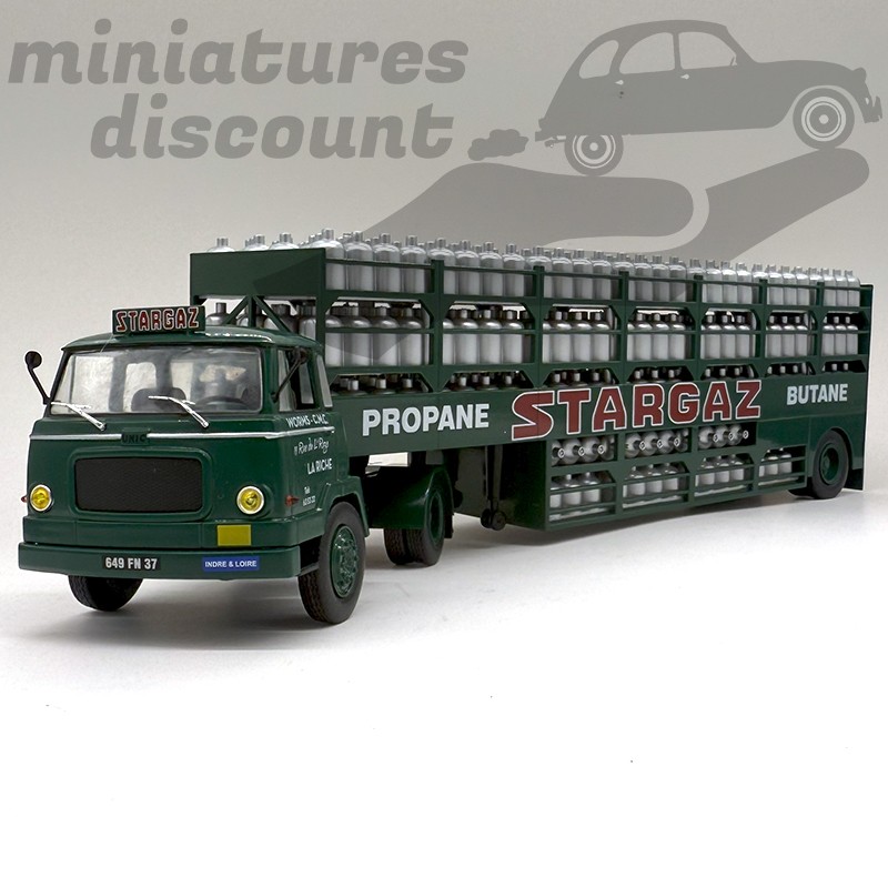 SEMI REMORQUE TRANSPORT BOUTEILLES DE GAZ (VERT) - 1/43ème en boite