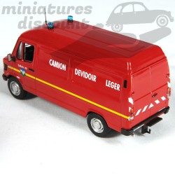 MERCEDES-BENZ L308D POMPIERS DÉVIDOIR LÉGER (ROUGE) - 1/43ème sous blister