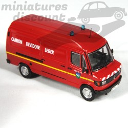MERCEDES-BENZ L308D POMPIERS DÉVIDOIR LÉGER (ROUGE) - 1/43ème sous blister