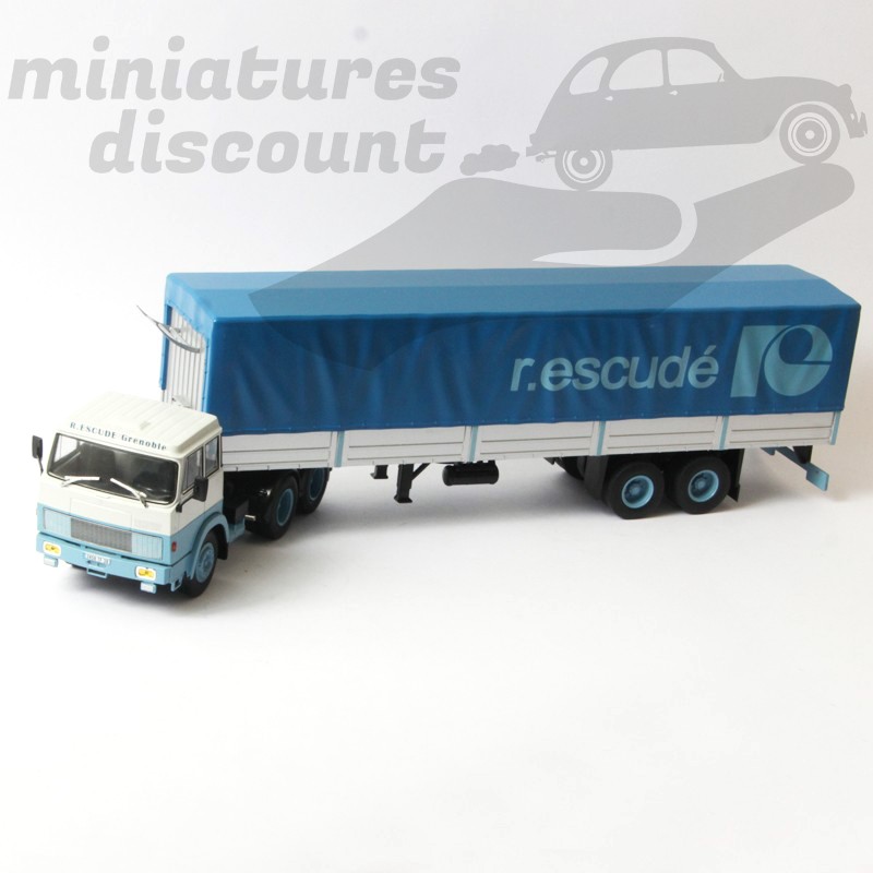 SEMI REMORQUE, HANOMAG HENSCHEL F 221 1969 À 1974 "R. ESCUDÉ" (BLANC) - 1/43ème en boite