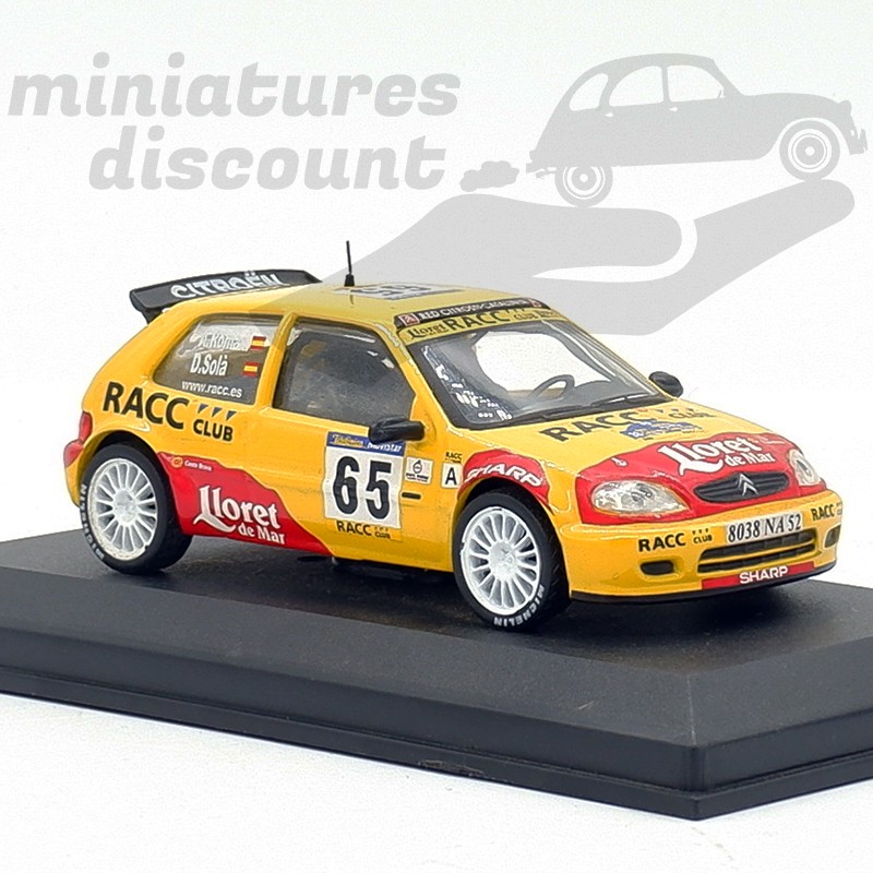 Miniature Altaya 1/43 – Citroën Saxo S1600 – Rallye De Catalogne 2002 – Diecast