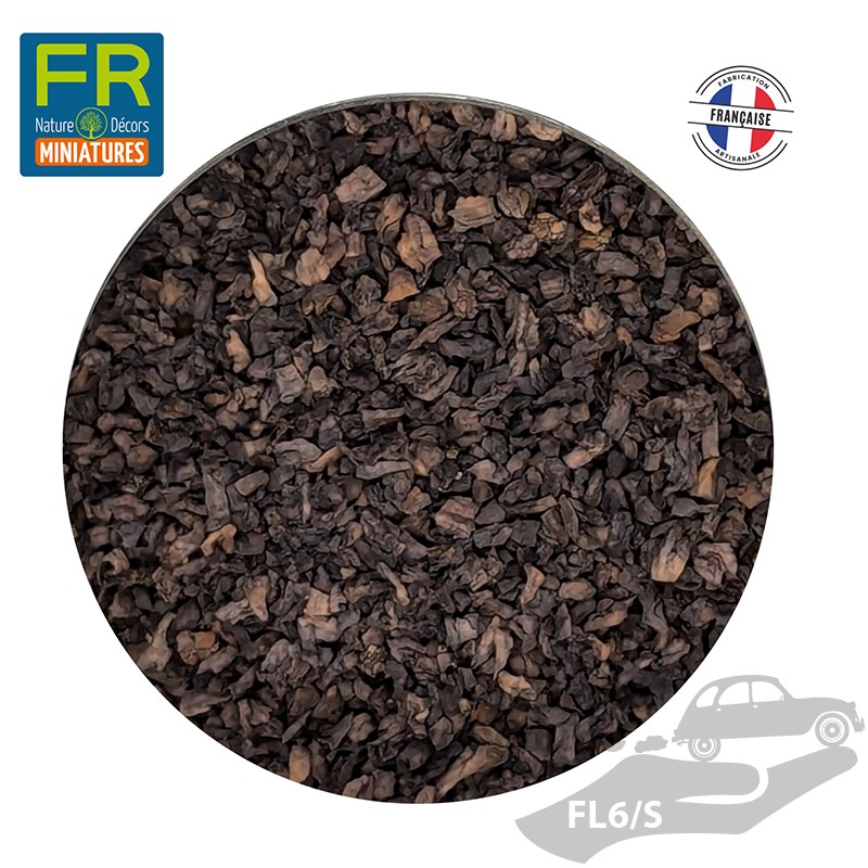 Flocage liège ballast brun gros grain FL6/S - 200cc - FR Nature Décors miniatures