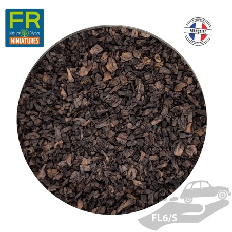Flocage liège ballast brun gros grain FL6/S - 200cc - FR Nature Décors miniatures