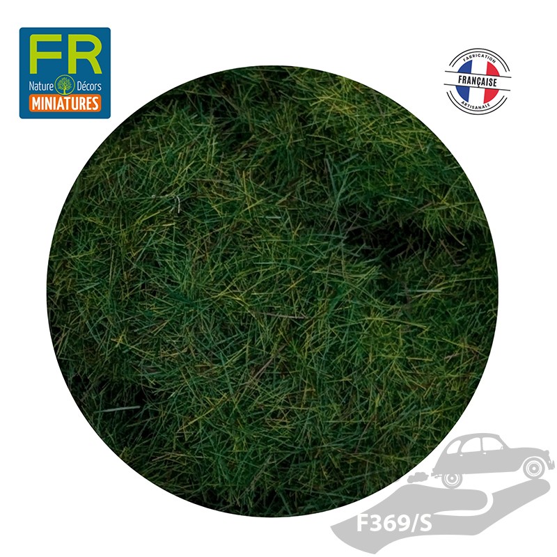 Flocage Herbe gazon HO vert foncé 6mm F369 - FR Nature Décors miniatures