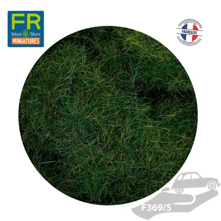 Flocage Herbe gazon HO vert foncé 6mm F369 - FR Nature Décors miniatures