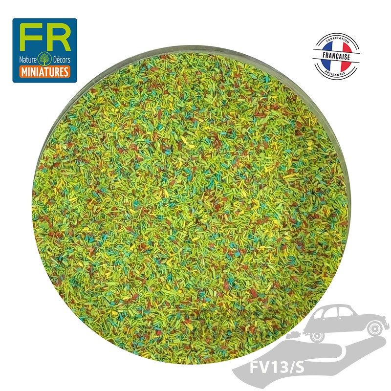 Flocage poudre bois fine prairie fleurie claire 200cc FV13/S - FR Nature Décors miniatures