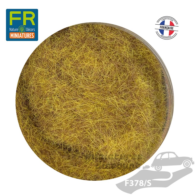 Flocage Herbe gazon HO jaune paille 10mm F378 200cc - FR Nature Décors miniatures