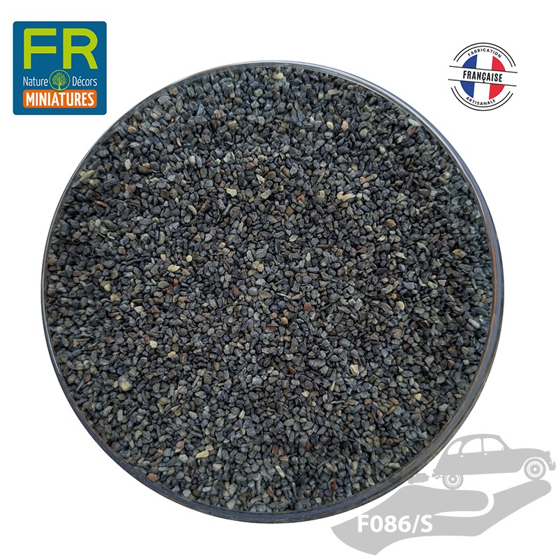 Flocage ballast gravier HO gris foncé F086 200cc - FR Nature Décors miniatures