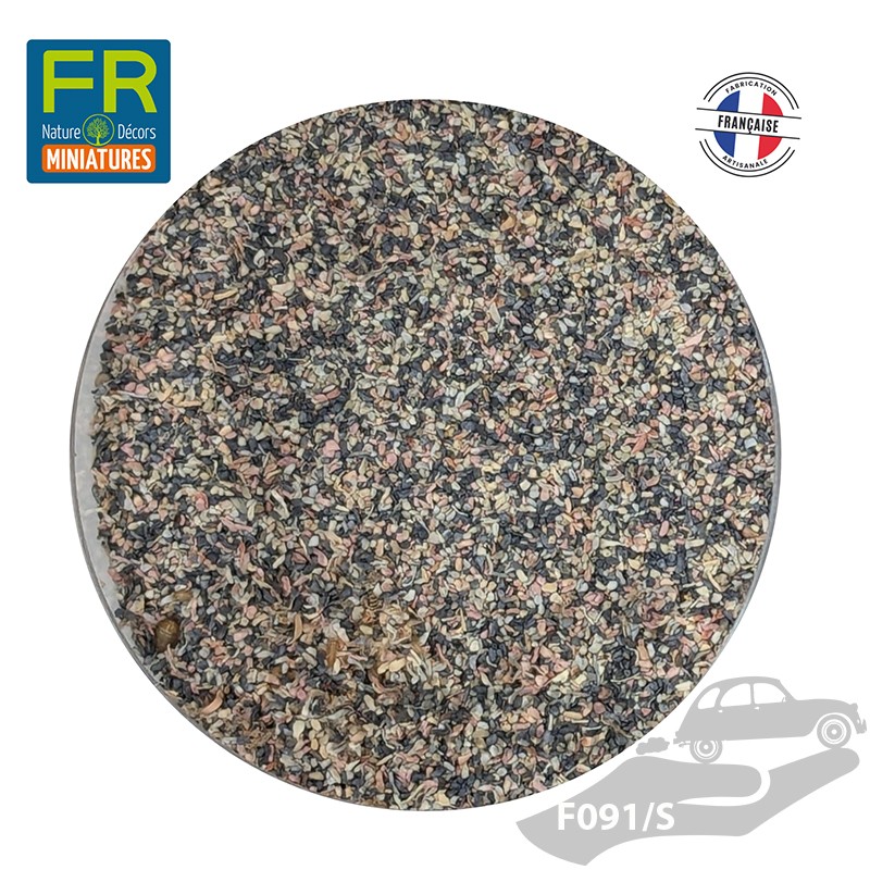 Flocage ballast gravier HO ballast clair F091 200cc - FR Nature Décors miniatures