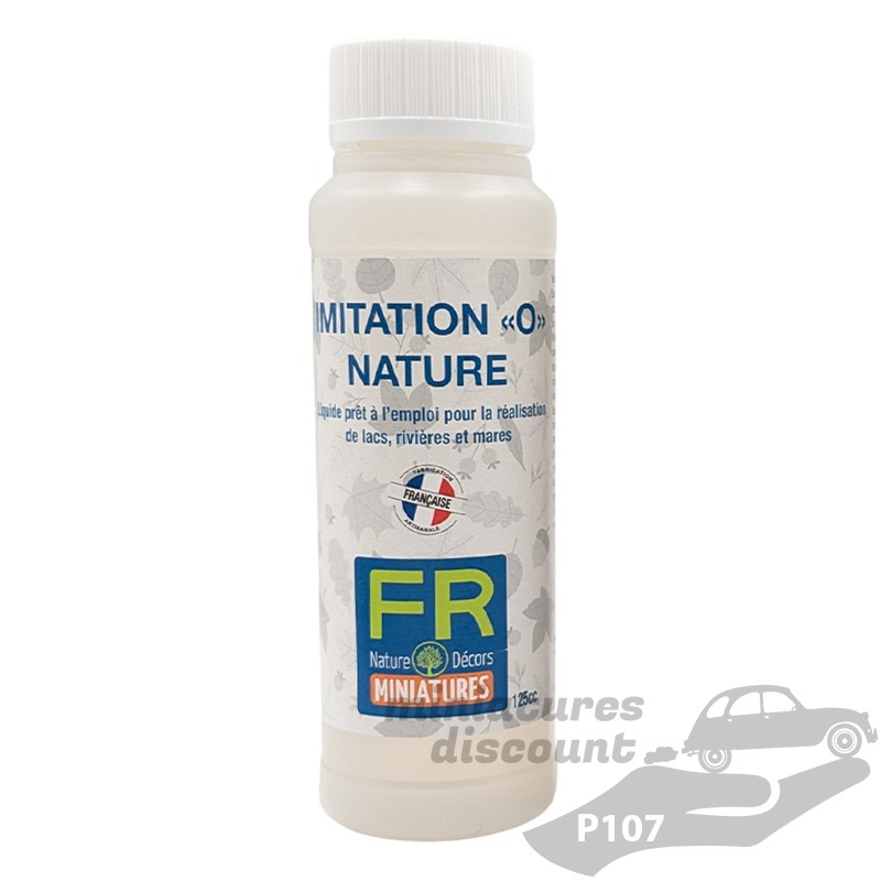 Flacon imitation eau "O" nature 125cc P107 - FR Nature Décors miniatures