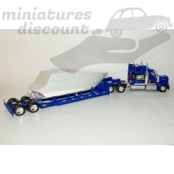 WERSTEN STAR SEMI REMORQUE TRANSPORTEUR DE BATEAUX (BLEU) - 1/43ème en boite