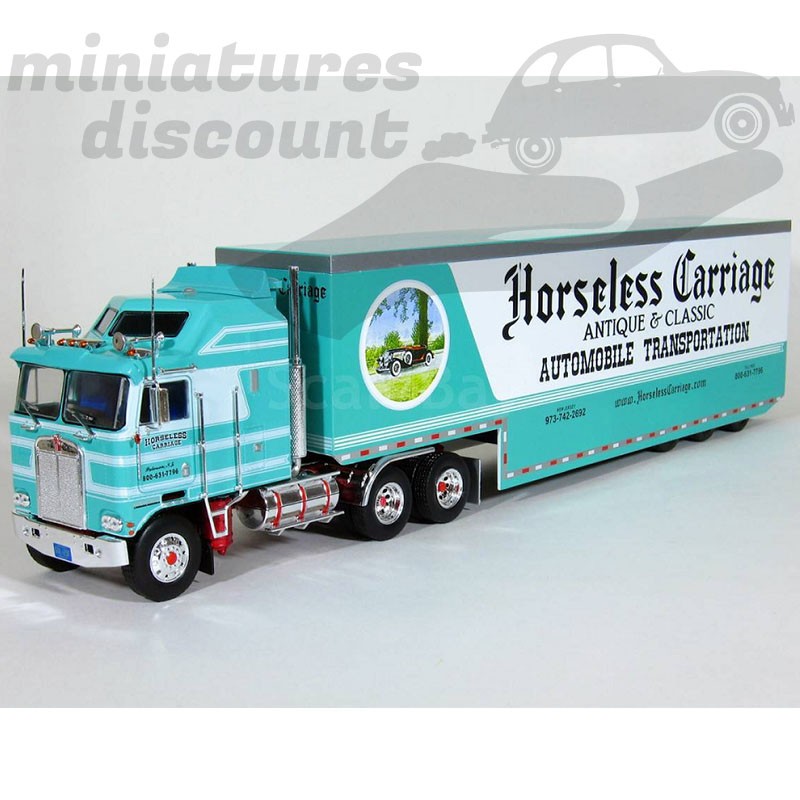 KENWORTH K100 AERODYNE "HORSELESS CARRIAGE" (BLEU) - 1/43ème en boite