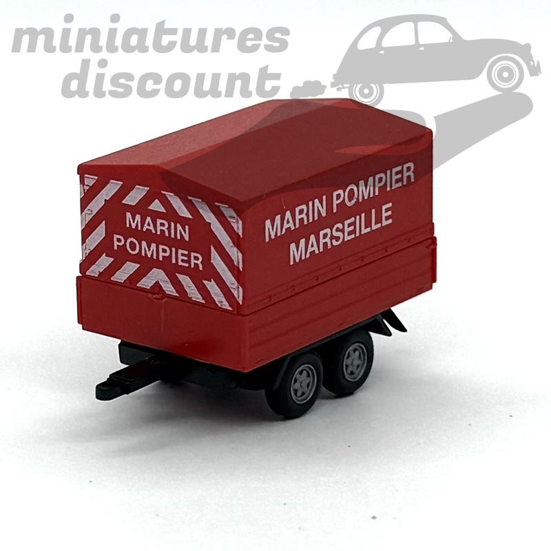 Remorque Marin Pompiers Marseille - 1/87ème en boite