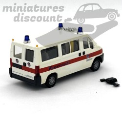 PEUGEOT BOXER AMBULANCE "BRK WASSERWATCH" (BLANC) - BUSCH - 1/87ème en boite