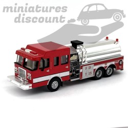 CAMION DE POMPIERS AMÉRICAIN, USA "FIRE DEPARTMENT WATER TANK TRUCK" (ROUGE) - SCHUCO - 1/87ème en boite
