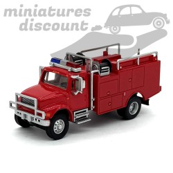 CAMION DE POMPIERS AMÉRICAIN, USA TYPE GMC "FIRE DEPARTMENT EQUIPMENT TRUCK RED TRUCK" (ROUGE) - SCHUCO - 1/87ème en boite