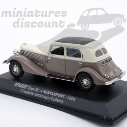 RENAULT TYPE ZC 4 NERVASPORT DE 1934 (GRIS/BLANC) - 1/43ème en boite