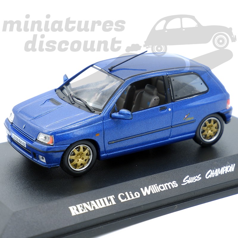 RENAULT CLIO WILLIAMS (BLEU) - 1/43ème en boite