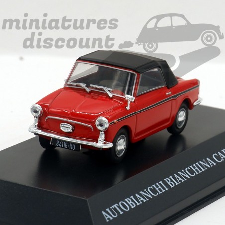 AUTOBIANCHI BIANCHINA CABRIOLET DE 1962 (ROUGE) - 1/43ème en boite